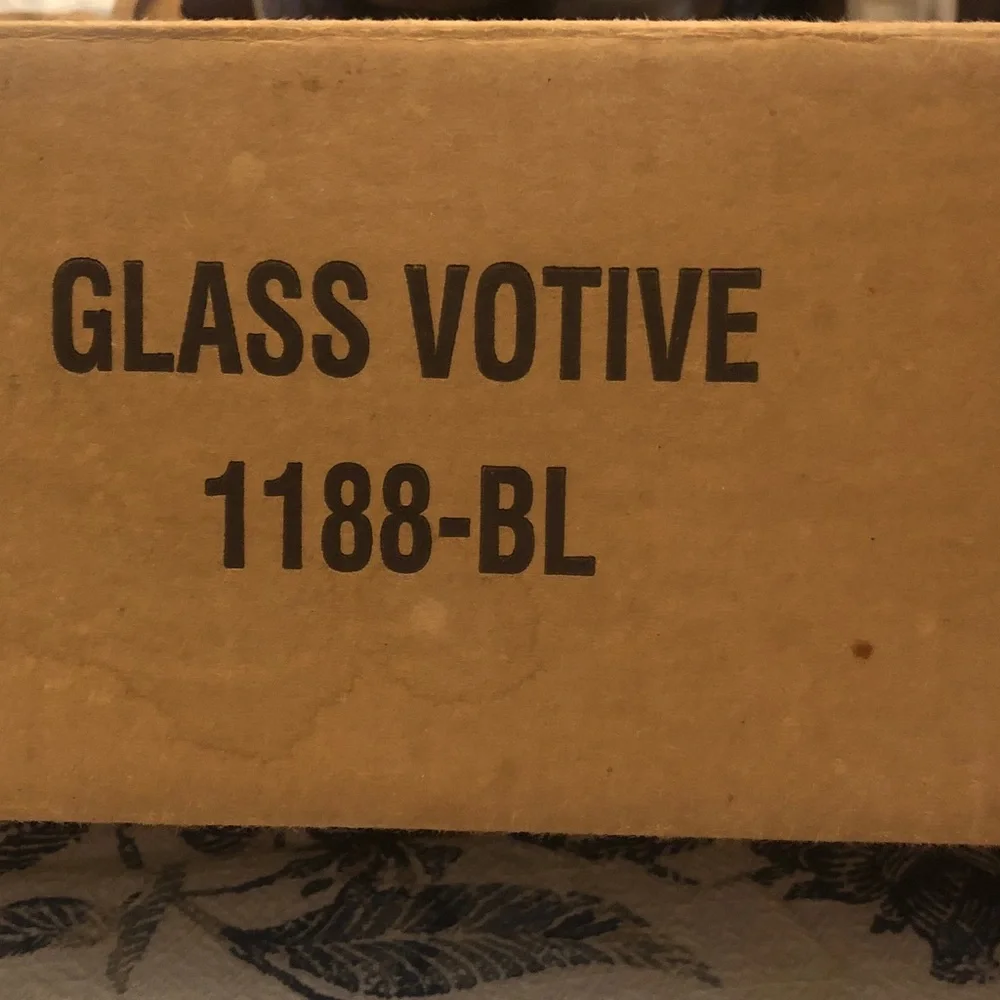 Home Interiors 1188-BL  Clear Glass Hurricane Lamp Shade set of 4 new